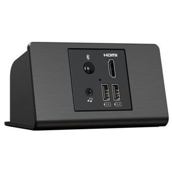 Image for Teleadapt Mediahub Uhd Desktop  With Bluetooth, Two Usb Ports,black from HD Supply