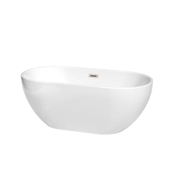 Image for Wyndham Collection Brooklyn 60" Bathtub Brushed Nickel Drain And Overflow Trim from HD Supply