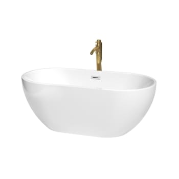 Image for Wyndham Collection Brooklyn 60" Bathtub Polished Chrome Trim And Gold Tub Filler from HD Supply