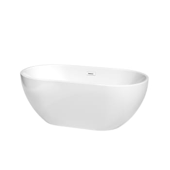 Image for Wyndham Collection Brooklyn 60" Bathtub Shiny White Drain And Overflow Trim from HD Supply