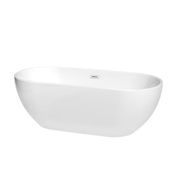 Image for Wyndham Collection Brooklyn 67" Bathtub Shiny White Drain And Overflow Trim from HD Supply