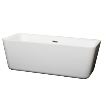 Image for Wyndham Collection Emily 69" Bathtub Brushed Nickel Drain from HD Supply