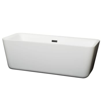 Wyndham Collection Emily 69" Bathtub Matte Black Drain