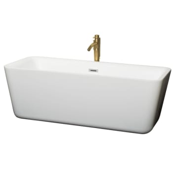 Image for Wyndham Collection Emily 69" Bathtub Polished Chrome Trim And Gold Tub Filler from HD Supply