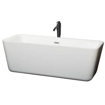 Image for Wyndham Collection Emily 69" Bathtub Polished Chrome Trim And Black Tub Filler from HD Supply