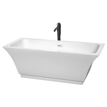 Image for Wyndham Collection Galina 67" Bathtub Shiny White Trim And Black Tub Filler from HD Supply