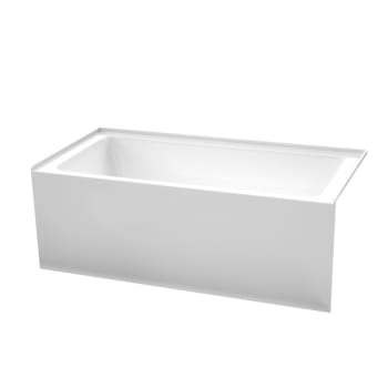 Wyndham Collection Grayley 60x30" Bathtub Right-Hand Drain Trim In Shiny White