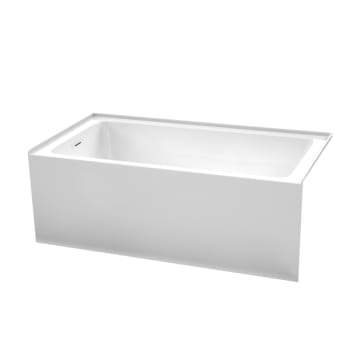 Wyndham Collection Grayley 60x32" Bathtub Left-Hand Drain Trim In Shiny White