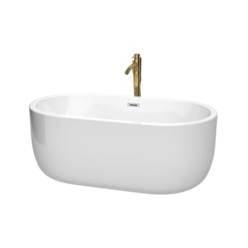Image for Wyndham Collection Juliette 60" Bathtub Polished Chrome Trim And Gold Tub Filler from HD Supply