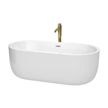 Image for Wyndham Collection Juliette 67" Bathtub Polished Chrome Trim Gold Tub Filler from HD Supply