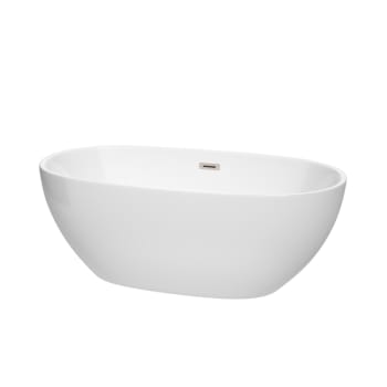 Image for Wyndham Collection Juno 63" Bathtub Brushed Nickel Drain And Overflow Trim from HD Supply