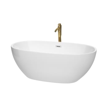 Image for Wyndham Collection Juno 63" Bathtub Polished Chrome Trim And Gold Tub Filler from HD Supply