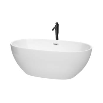 Image for Wyndham Collection Juno 63" Bathtub Polished Chrome Trim And Black Tub Filler from HD Supply
