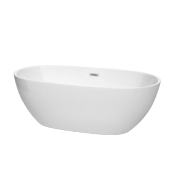 Wyndham Collection Juno 67" Bathtub Brushed Nickel Drain And Overflow Trim