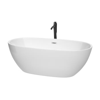 Image for Wyndham Collection Juno 67" Bathtub Polished Chrome Trim And Black Tub Filler from HD Supply