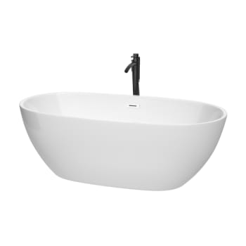 Image for Wyndham Collection Juno 67" Bathtub Shiny White Trim And Black Tub Filler from HD Supply