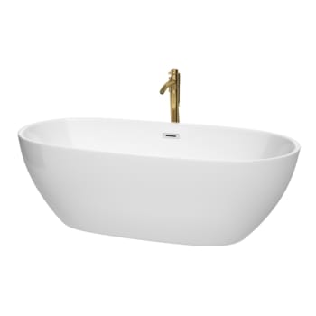 Image for Wyndham Collection Juno 71" Bathtub Polished Chrome Trim And Gold Tub Filler from HD Supply