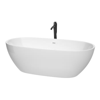 Image for Wyndham Collection Juno 71" Bathtub Shiny White Trim And Black Tub Filler from HD Supply