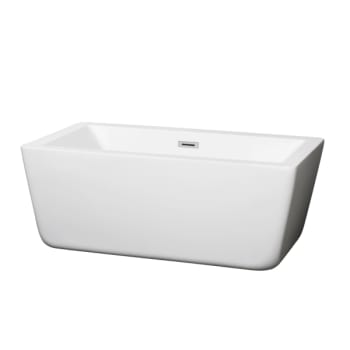 Wyndham Collection Laura 59" Bathtub Polished Chrome Drain And Overflow Trim