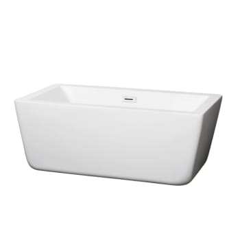Image for Wyndham Collection Laura 59" Bathtub Shiny White Drain And Overflow Trim from HD Supply