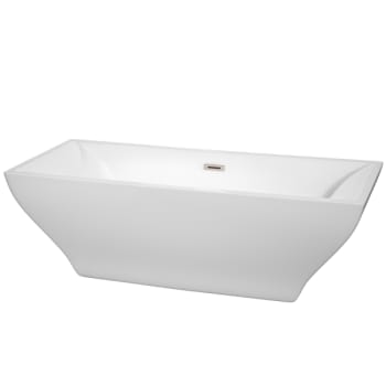 Image for Wyndham Collection Maryam 71" Bathtub Brushed Nickel Drain And Overflow Trim from HD Supply