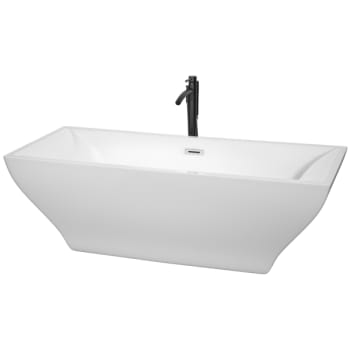 Image for Wyndham Collection Maryam 71" Bathtub Polished Chrome Trim And Black Tub Filler from HD Supply
