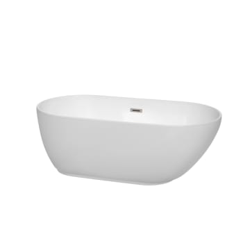 Wyndham Collection Melissa 60" Bathtub Brushed Nickel Drain And Overflow Trim