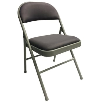 Image for Realspace Gray Upholstered Padded Folding Chair from HD Supply