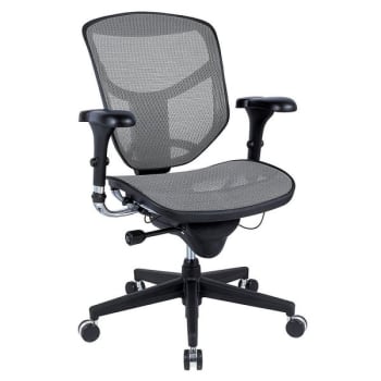 Image for WorkPro Quantum 9000 Series Ergonomic Gray/Black Mid-Back Mesh Chair from HD Supply