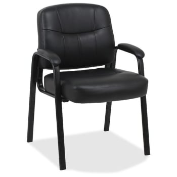 Image for Lorell Black Chadwick Bonded Leather Guest Chair from HD Supply