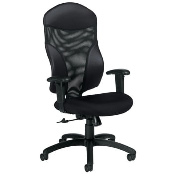 Image for Global Tye Black Fabric High-Back Tilter Chair from HD Supply