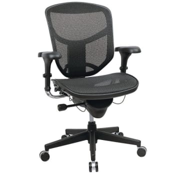 Image for WorkPro Quantum 9000 Series Black Ergonomic Mesh Mid-Back Chair from HD Supply