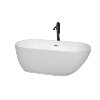 Image for Wyndham Collection Melissa 60" Bathtub Shiny White Trim And Black Tub Filler from HD Supply