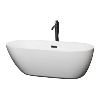 Image for Wyndham Collection Melissa 65" Bathtub Black Tub Filler Drain And Overflow Trim from HD Supply