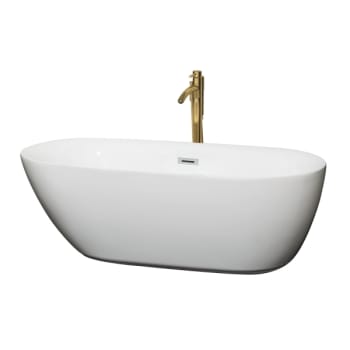 Image for Wyndham Collection Melissa 65" Bathtub Polished Chrome Trim And Gold Tub Filler from HD Supply
