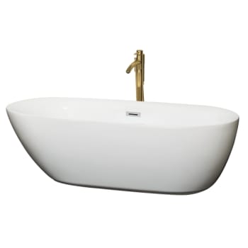 Image for Wyndham Collection Melissa 71" Bathtub Polished Chrome Trim And Gold Tub Filler from HD Supply