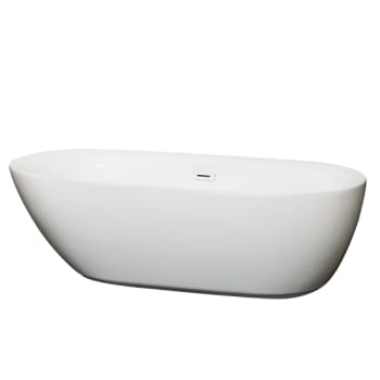 Image for Wyndham Collection Melissa 71" Bathtub Shiny White Drain And Overflow Trim from HD Supply