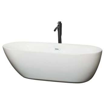 Image for Wyndham Collection Melissa 71" Bathtub Shiny White Trim And Black Tub Filler from HD Supply