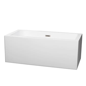 Image for Wyndham Collection Melody 60" Bathtub Brushed Nickel Drain from HD Supply