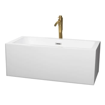 Image for Wyndham Collection Melody 60" Bathtub Polished Chrome Trim And Gold Tub Filler from HD Supply