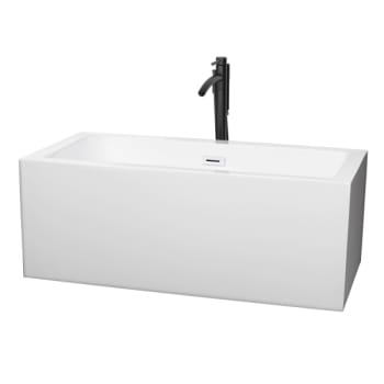 Image for Wyndham Collection Melody 60" Bathtub Shiny White Trim And Black Tub Filler from HD Supply