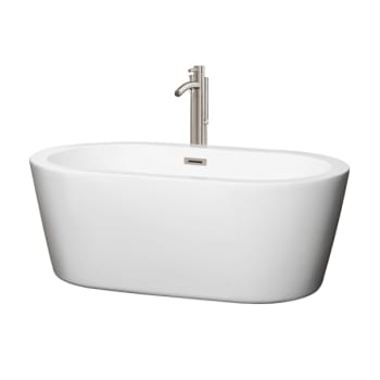 Image for Wyndham Collection Mermaid 60" Bathtub Brushed Nickel Tub Filler And Trim Kit from HD Supply
