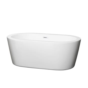 Image for Wyndham Collection Mermaid 60" Bathtub Shiny White Drain And Overflow Trim from HD Supply