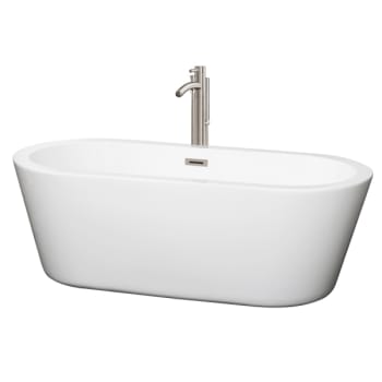 Image for Wyndham Collection Mermaid 67" Bathtub Brushed Nickel Tub Filler And Trim Kit from HD Supply