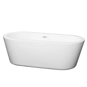 Image for Wyndham Collection Mermaid 67" Bathtub Shiny White Drain And Overflow Trim from HD Supply