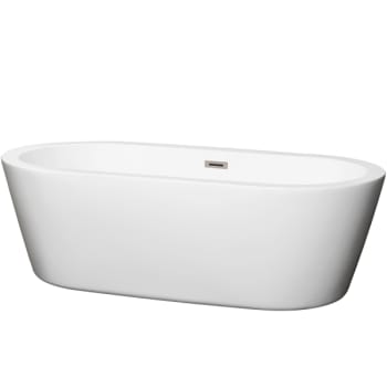 Image for Wyndham Collection Mermaid 71" Bathtub Brushed Nickel Drain And Overflow Trim from HD Supply