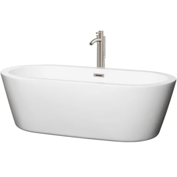 Image for Wyndham Collection Mermaid 71" Bathtub Brushed Nickel Tub Filler And Trim Kit from HD Supply