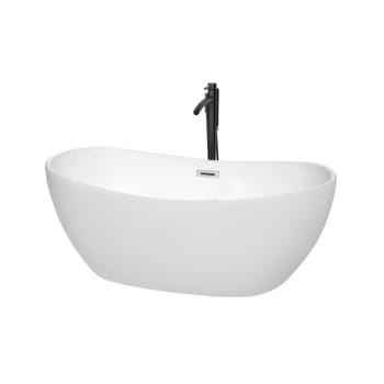 Image for Wyndham Collection Rebecca 60" Bathtub Polished Chrome Trim And Black Tub Filler from HD Supply