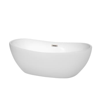 Image for Wyndham Collection Rebecca 65" Bathtub Brushed Nickel Drain And Overflow Trim from HD Supply