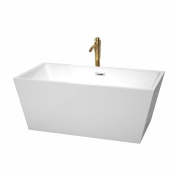 Image for Wyndham Collection Sara 59" Bathtub Polished Chrome Trim And Gold Tub Filler from HD Supply